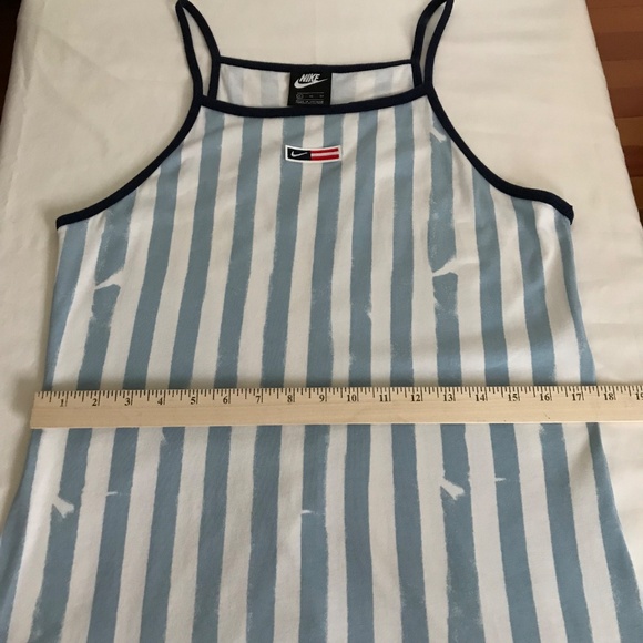 NIKE Striped Knit Cami Dress Sportswear Blue White Women’s Size XL - Picture 10 of 16